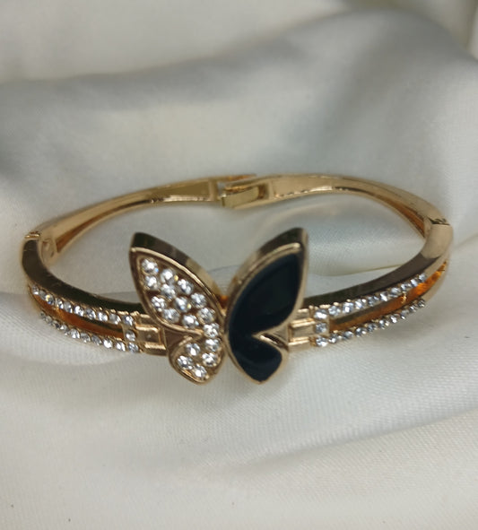 Dazzling Butterfly Bangle – Gold & Silver