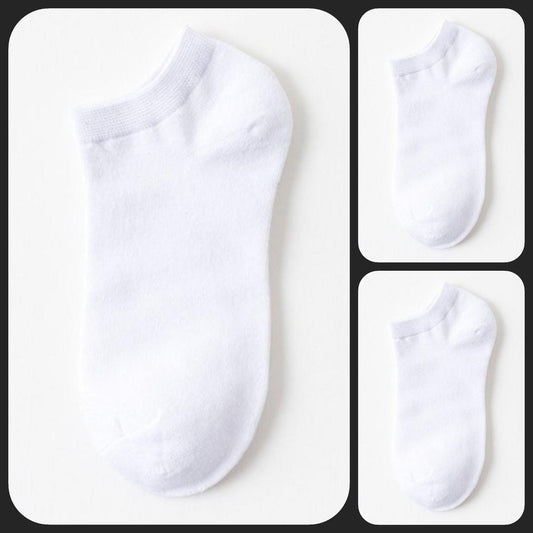 Unisex CozyCotton Ankle Socks – 6-Pack (Black & White)