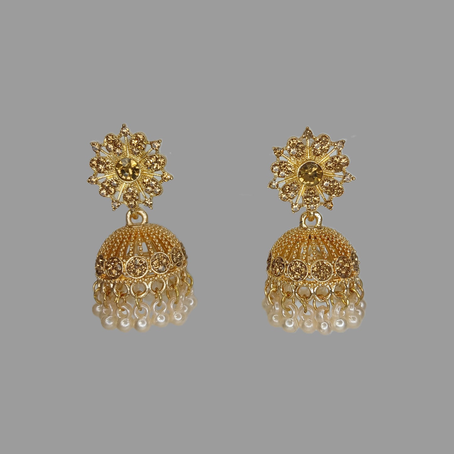 Elegant Gold Jhumka - Earrings