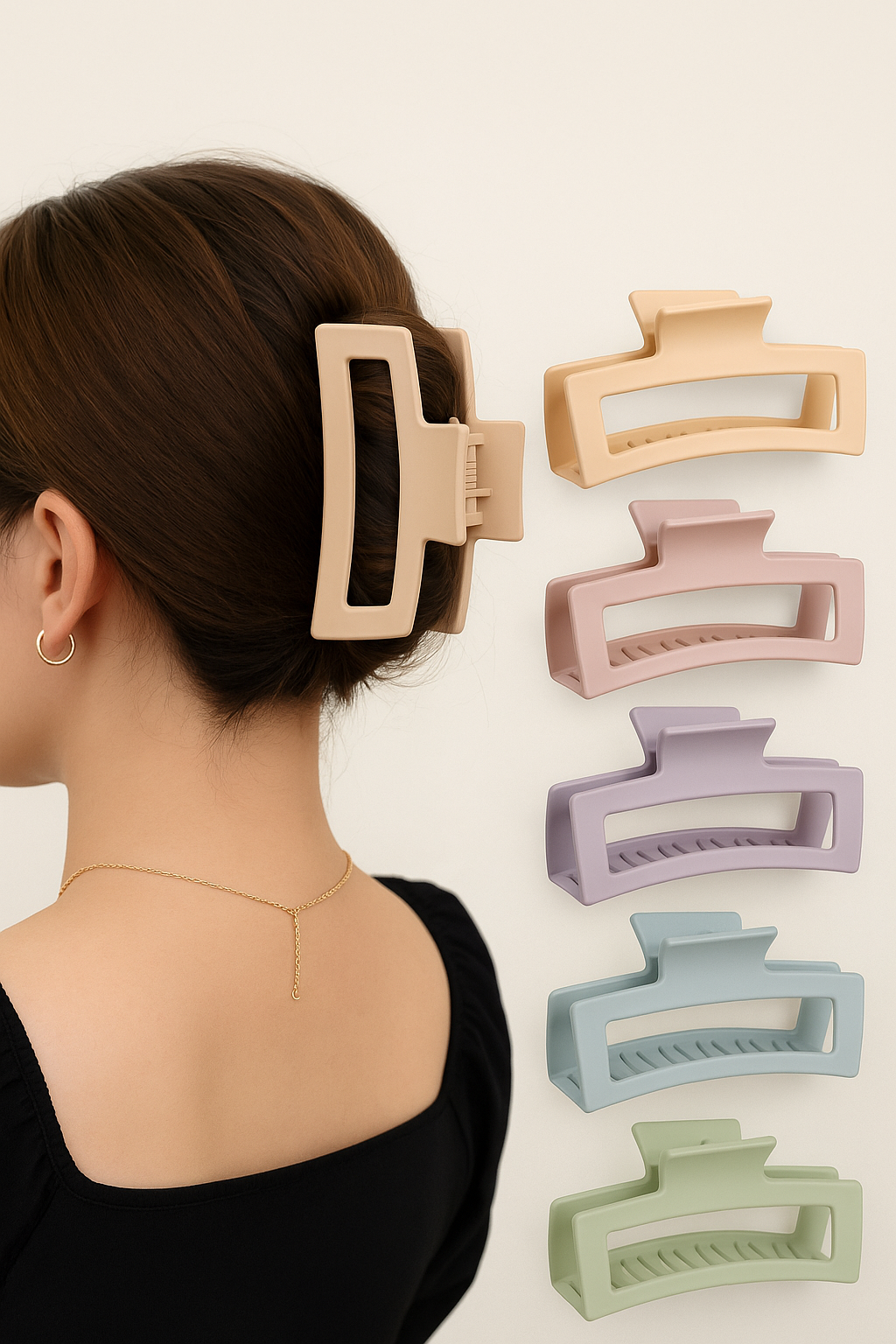 XL Rectangle Hair Claw Clips – Jumbo Claw