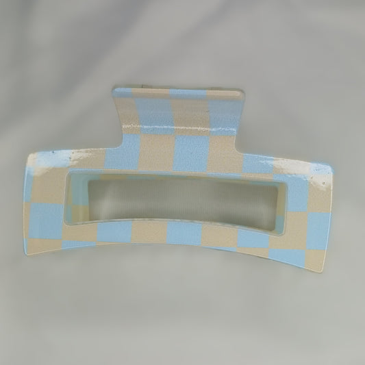 Checkered Hair Claw Clips – Plaid Pattern