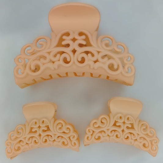 Matte Hollow Shark Clips - Set of 3