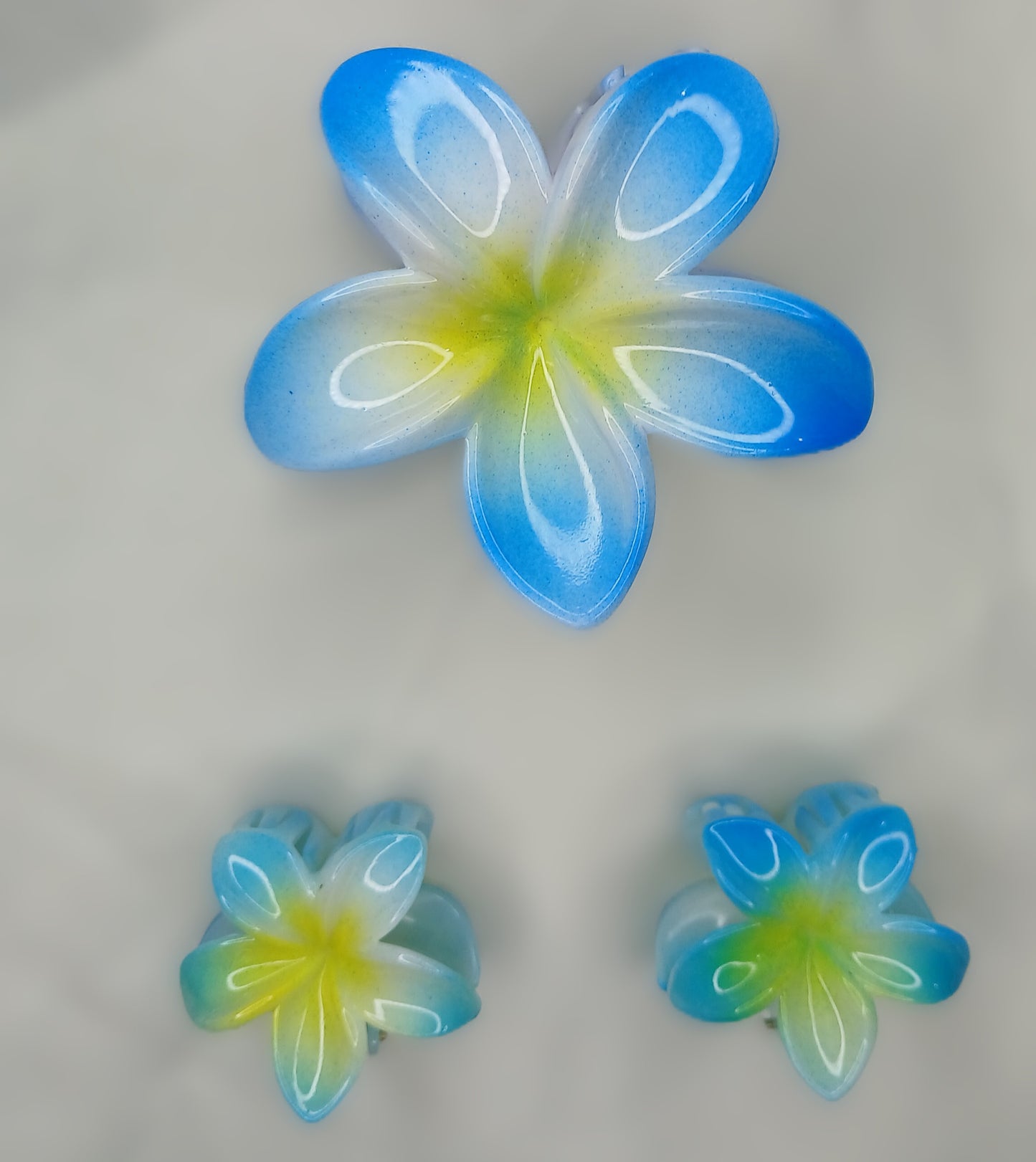 Glossy Lotus Flower Hair Claw Clips