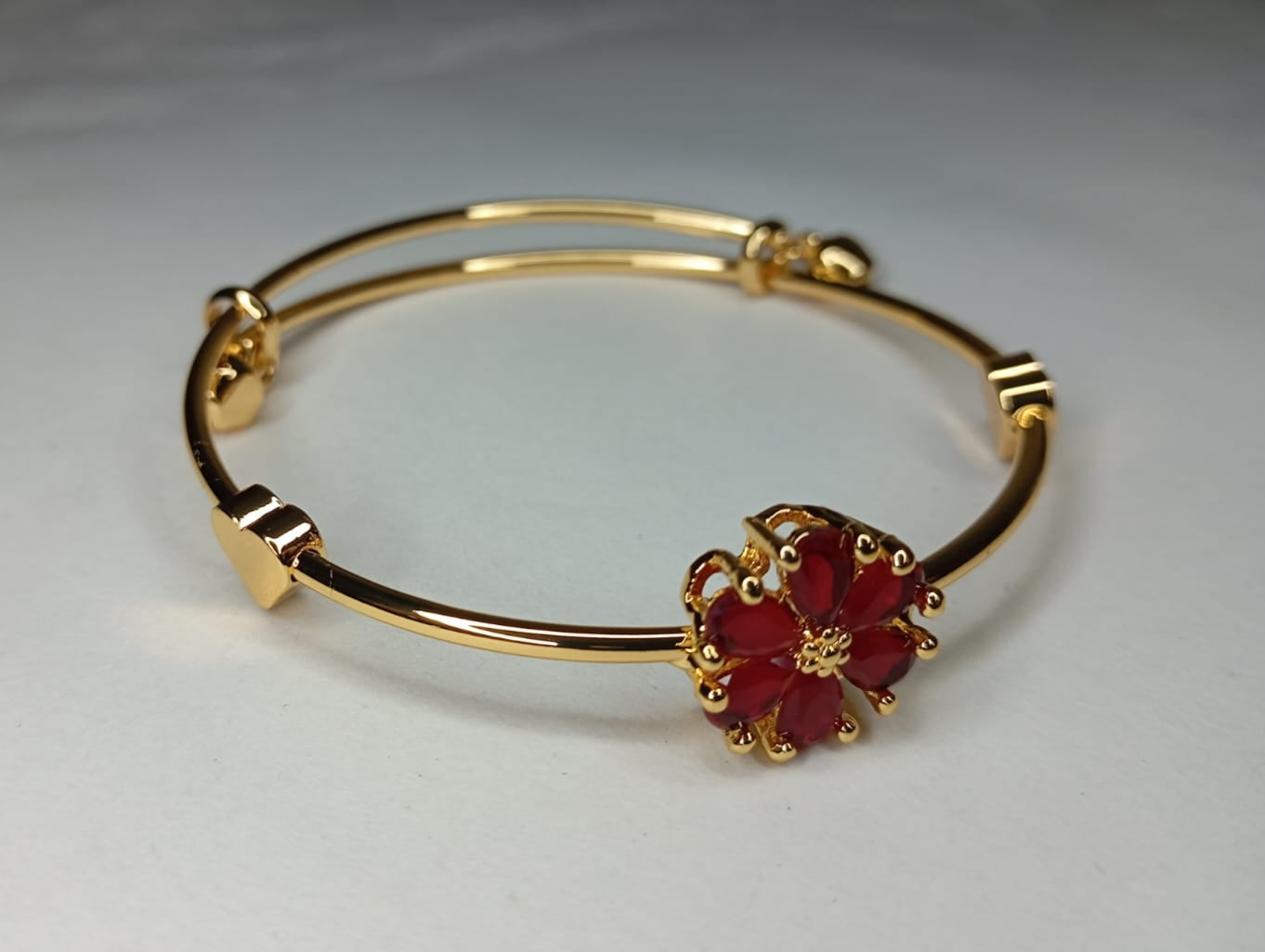 Elegant Floral Gold/Silver-Tone Jewelry Set