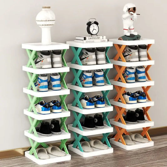 Shoe Storage Boxes - Stackable Plastic Shoe Organizer for Closet