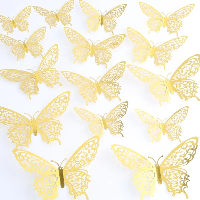3D Hollow Butterfly Wall Stickers for Kids' Rooms