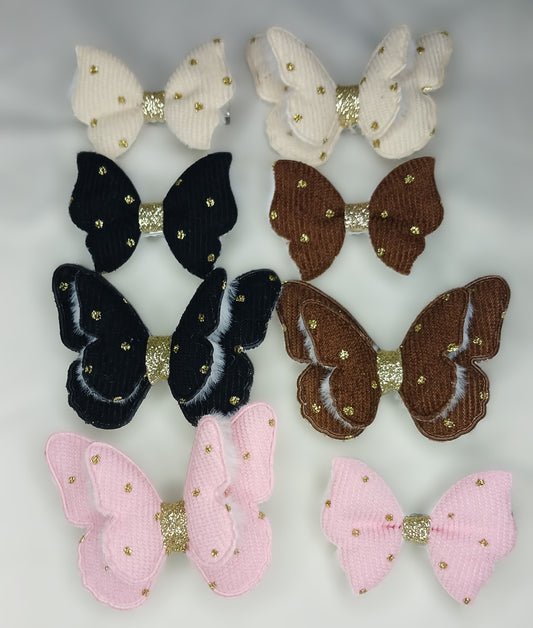 Butterfly Hair Clips for Girls – Soft Fabric
