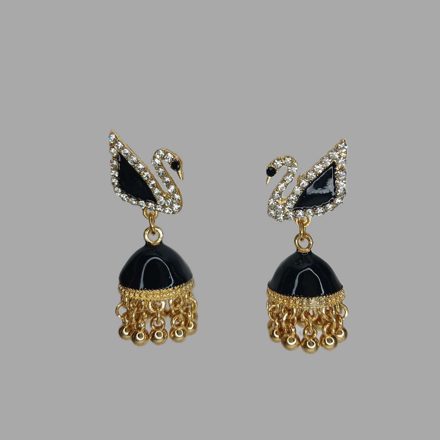Elegant Swan Jhumka - Earrings
