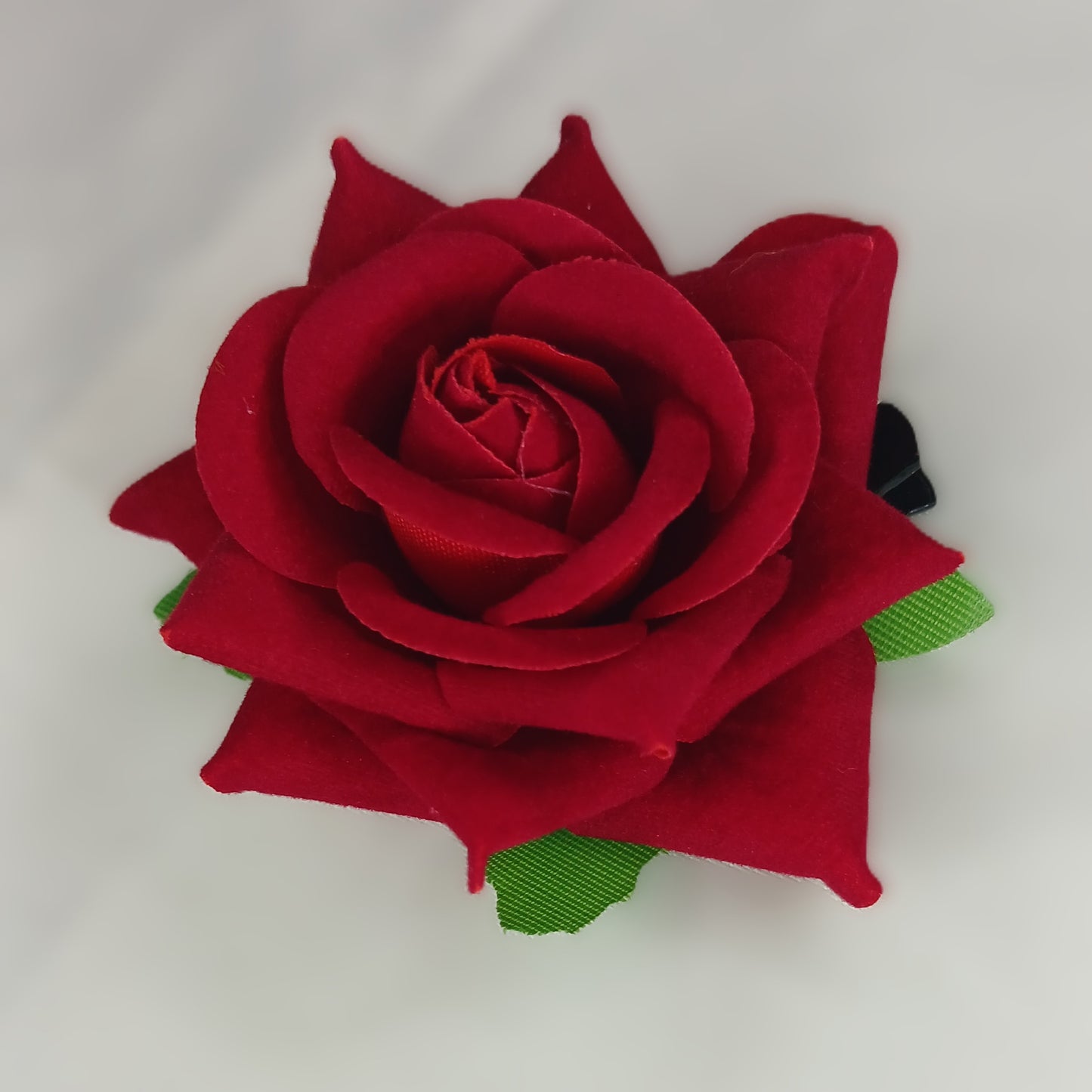 Retro Red Rose Flower Hairpin Side Clip