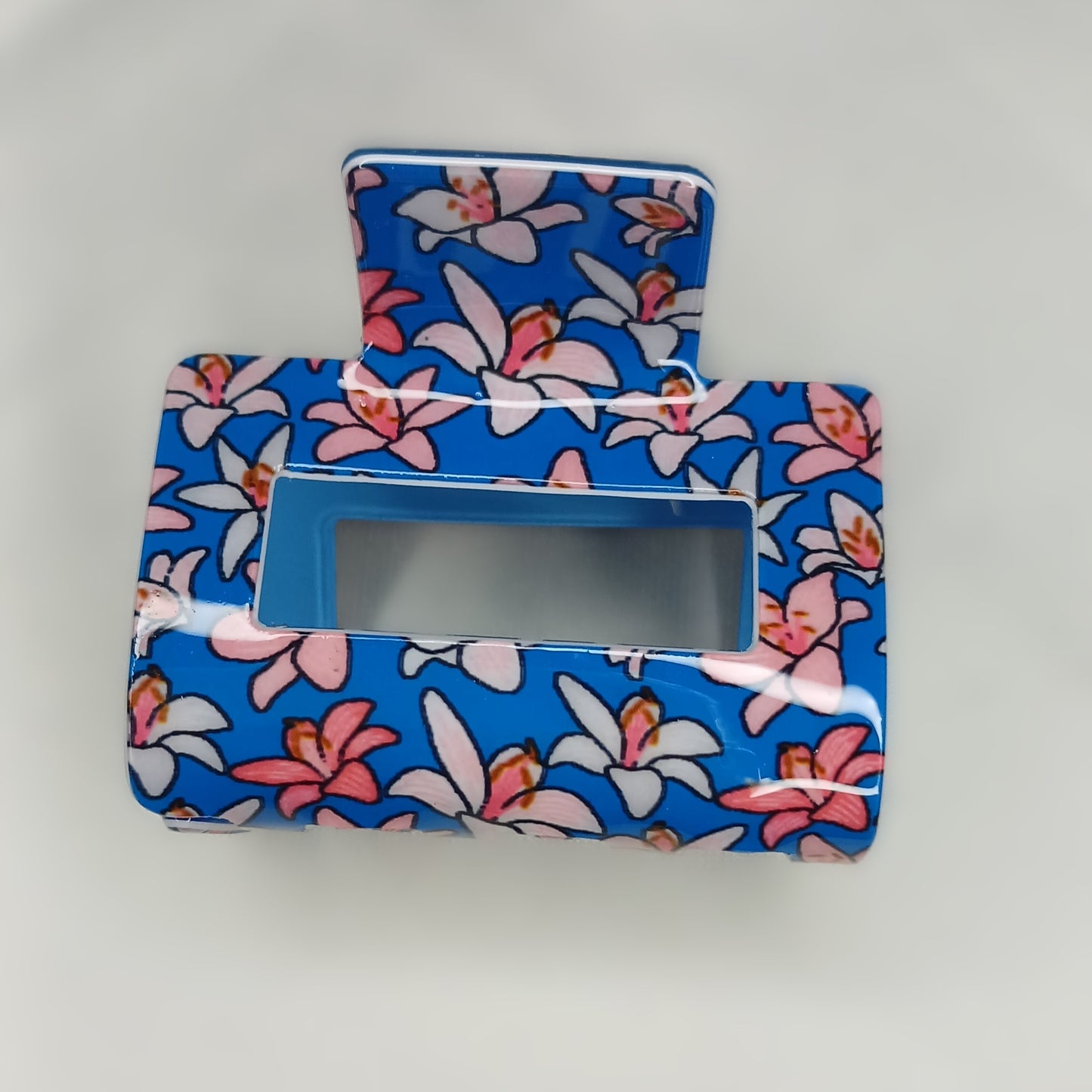 Luxury Floral Square Hair Clip – Korean Style