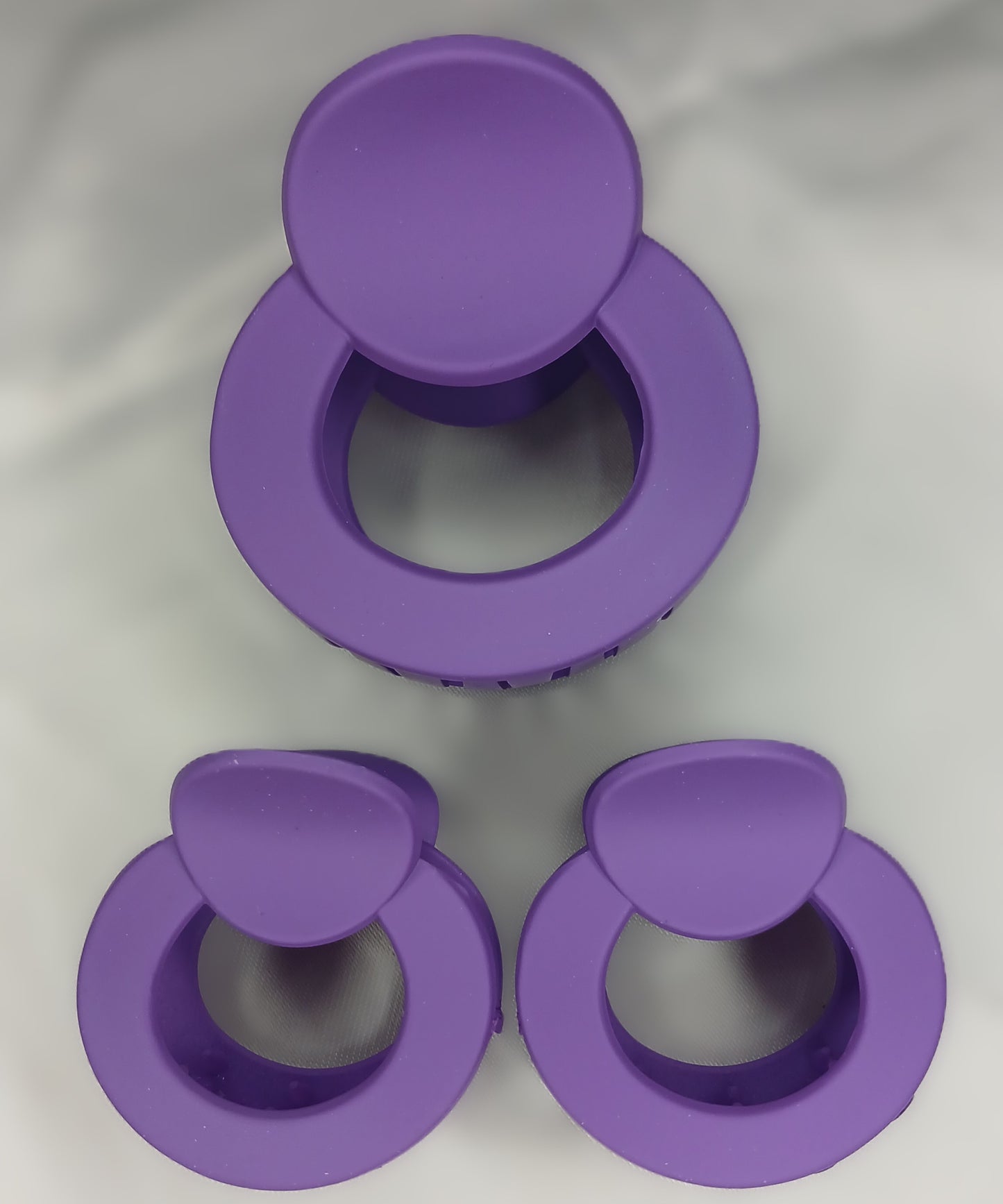 Round Hair Claw Clip Set – Matte Finish