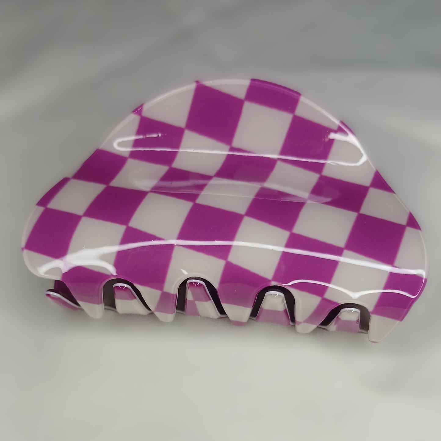 Korean Chessboard Hair Claw Clip – Crab Clip