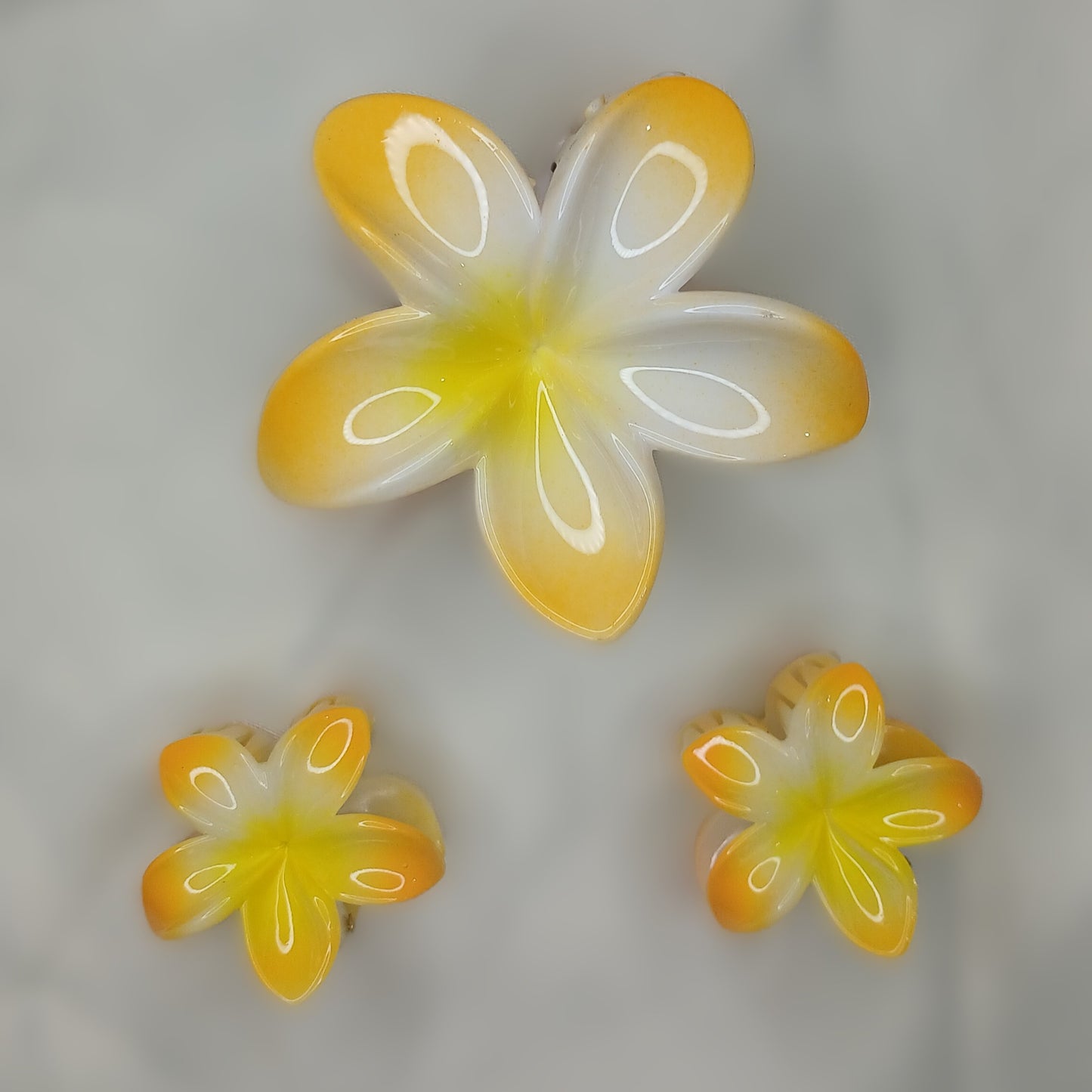 Glossy Lotus Flower Hair Claw Clips