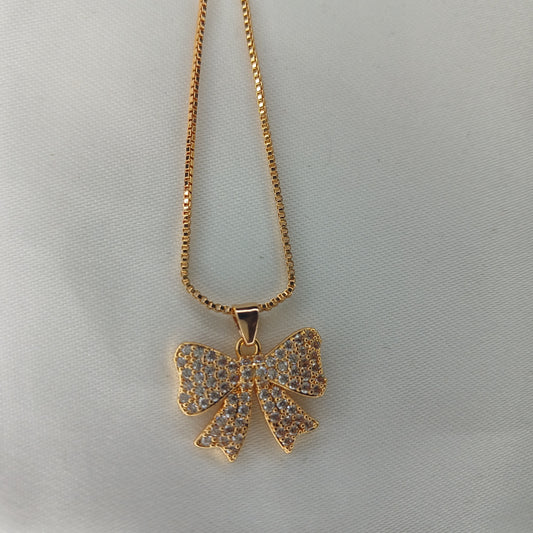 Bow Jewelry Set – Dazzling Necklace & Earrings