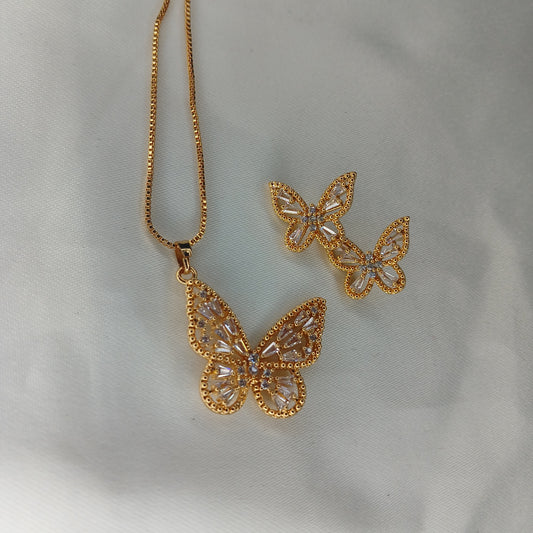 Butterfly Charm Jewelry Set