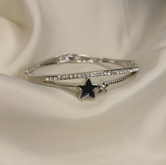 Shining Star Bangle Bracelet – Silver & Gold