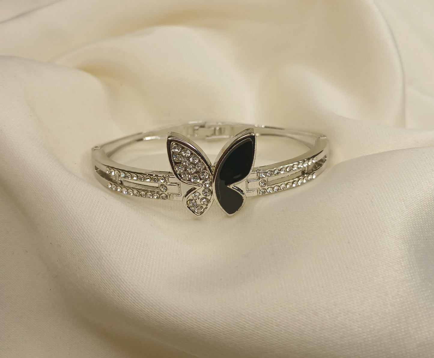 Dazzling Butterfly Bangle – Gold & Silver