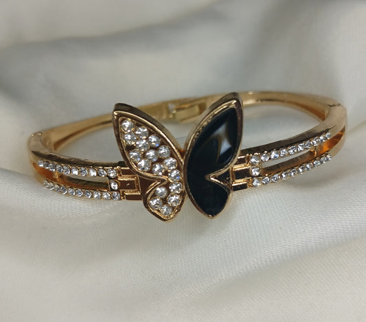 Dazzling Butterfly Bangle – Gold & Silver