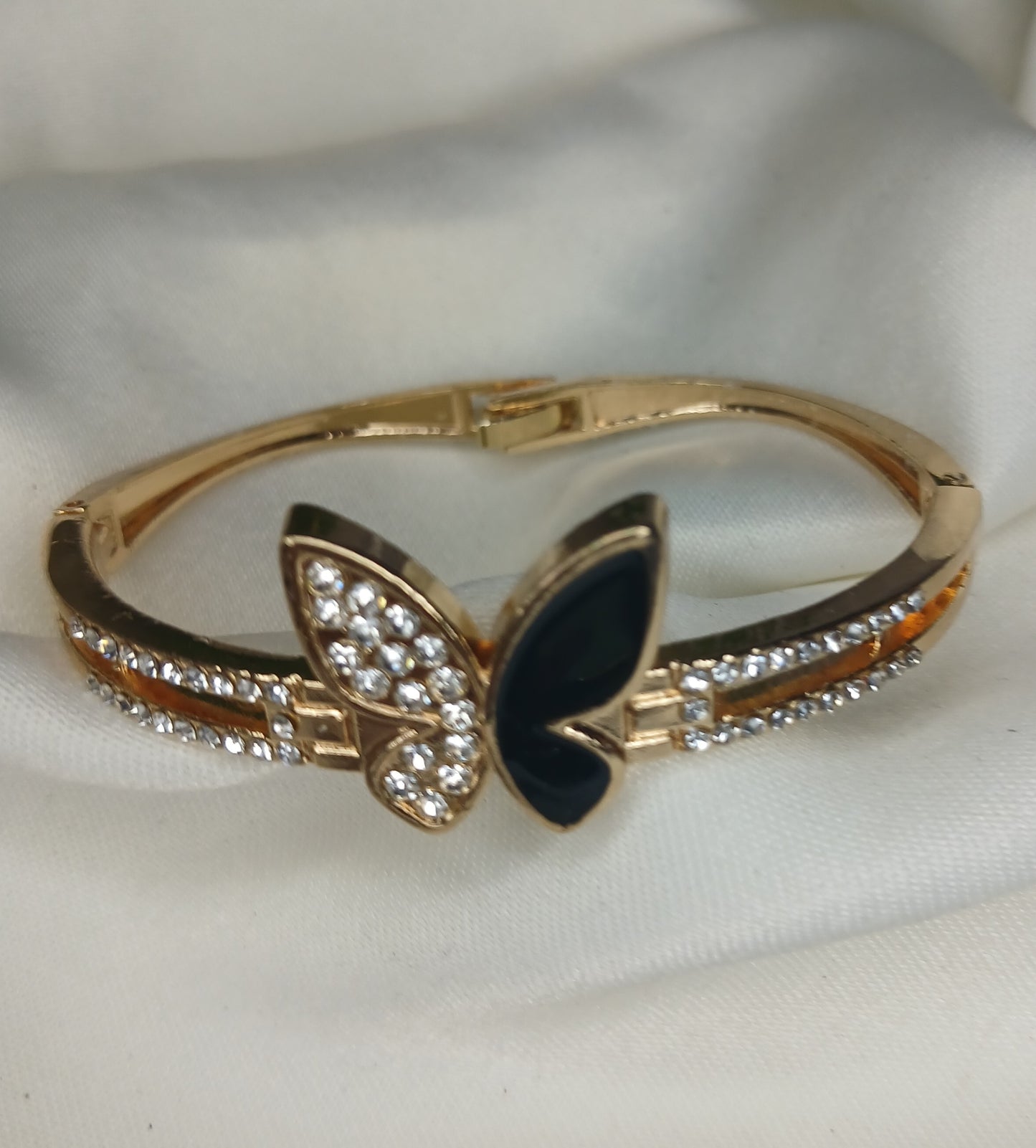 Dazzling Butterfly Bangle – Gold & Silver