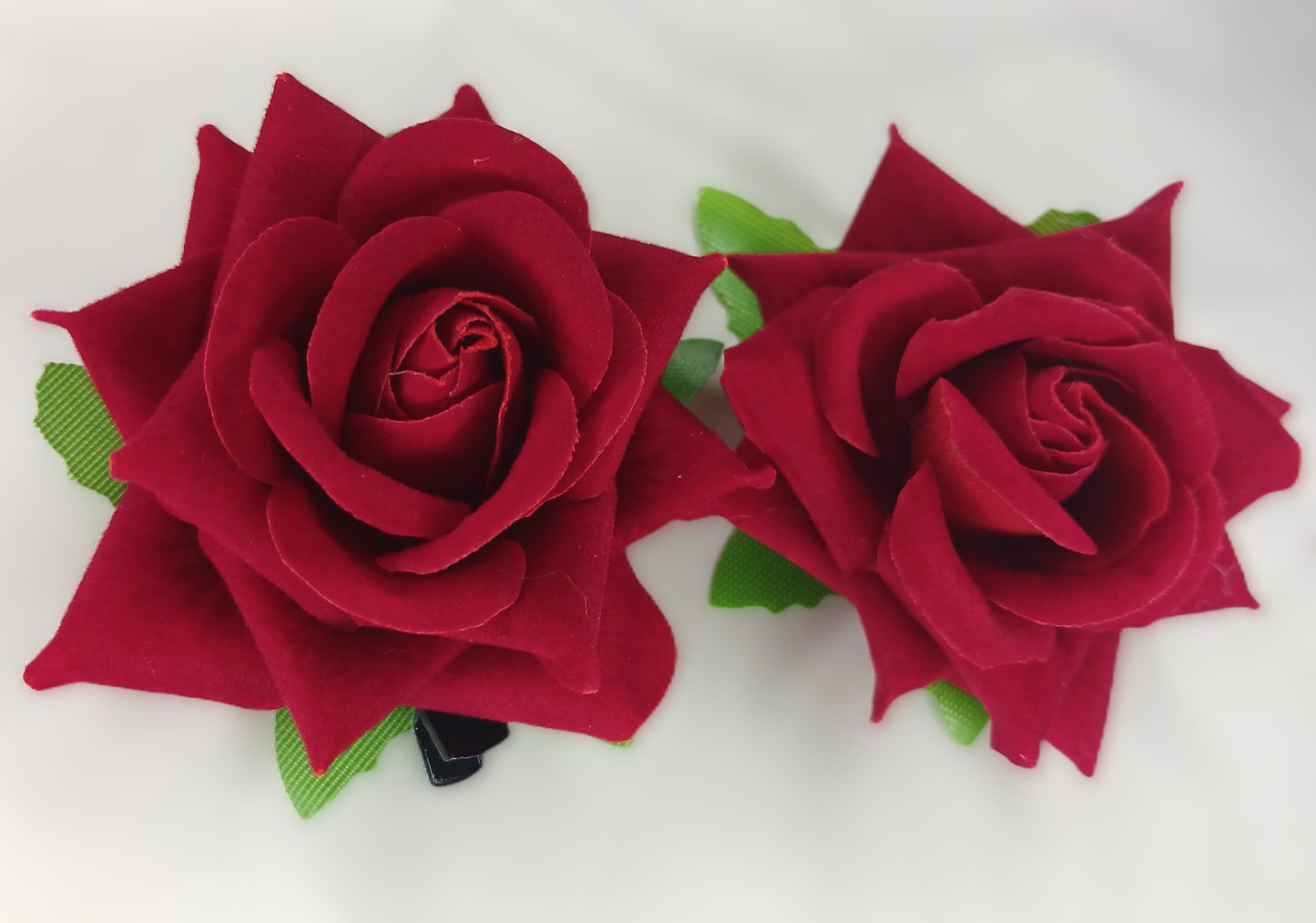 Retro Red Rose Flower Hairpin Side Clip