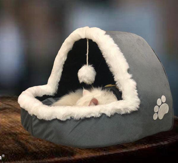 LuxVelvet Heated Pet House - Soft & Cozy Winter Retreat for Cats and Dogs