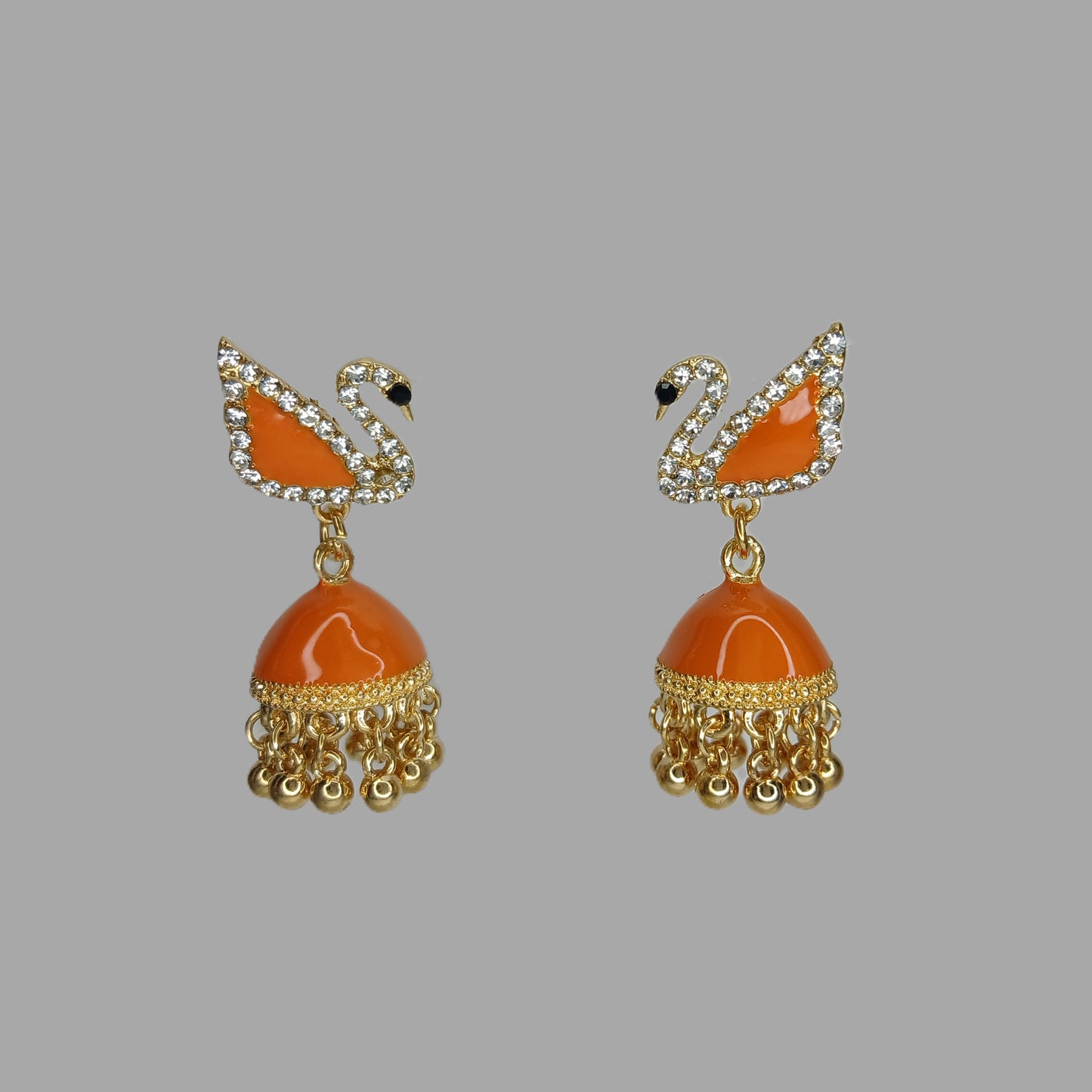 Elegant Swan Jhumka - Earrings