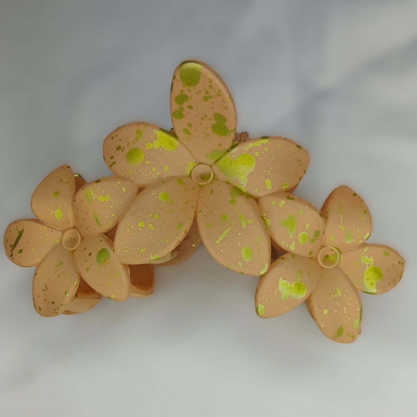 Lotus Flower Claw Hair Clips – Matte Finish with Golden Speckles