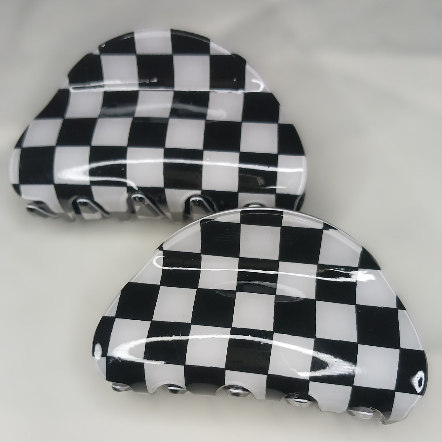 Korean Chessboard Hair Claw Clip – Crab Clip