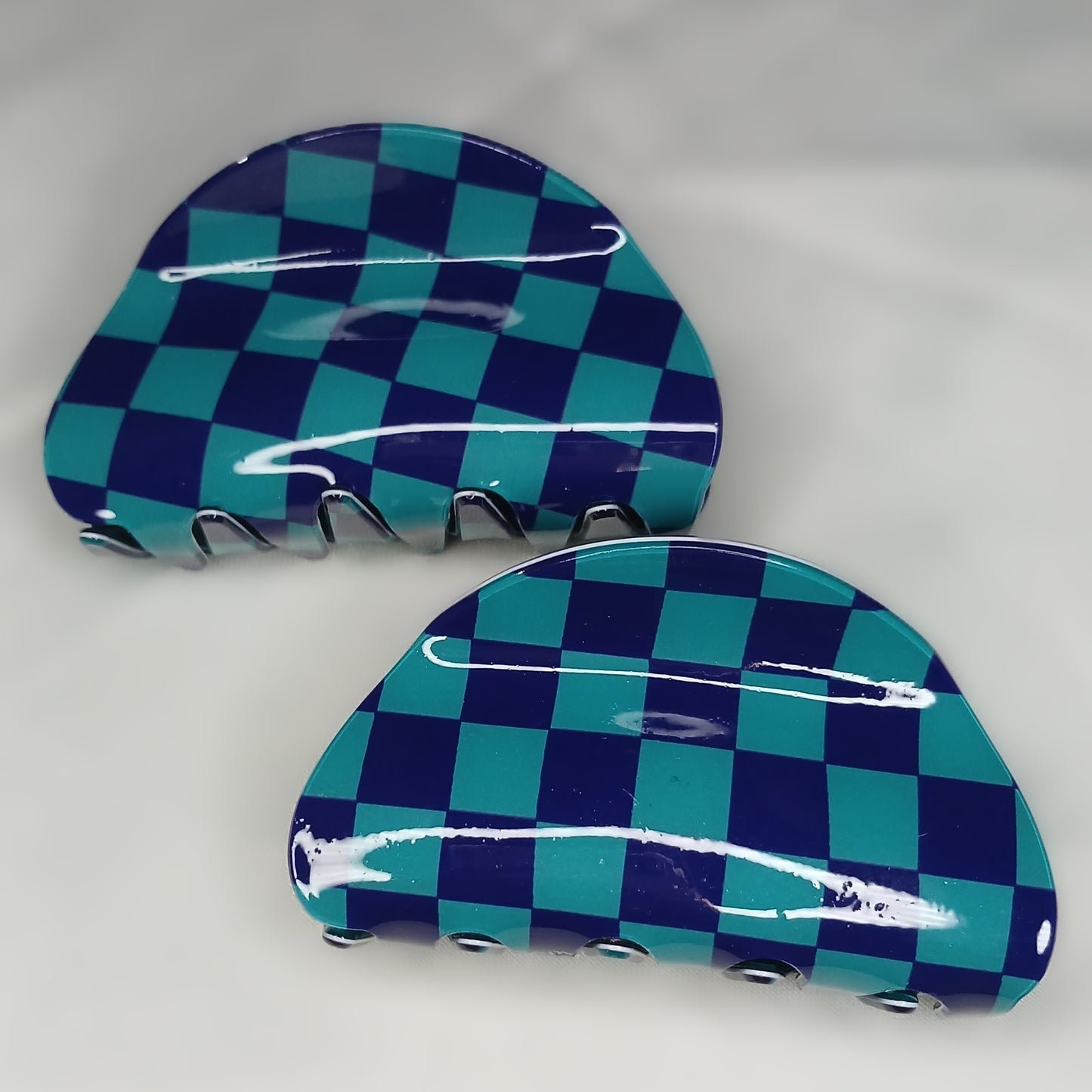 Korean Chessboard Hair Claw Clip – Crab Clip