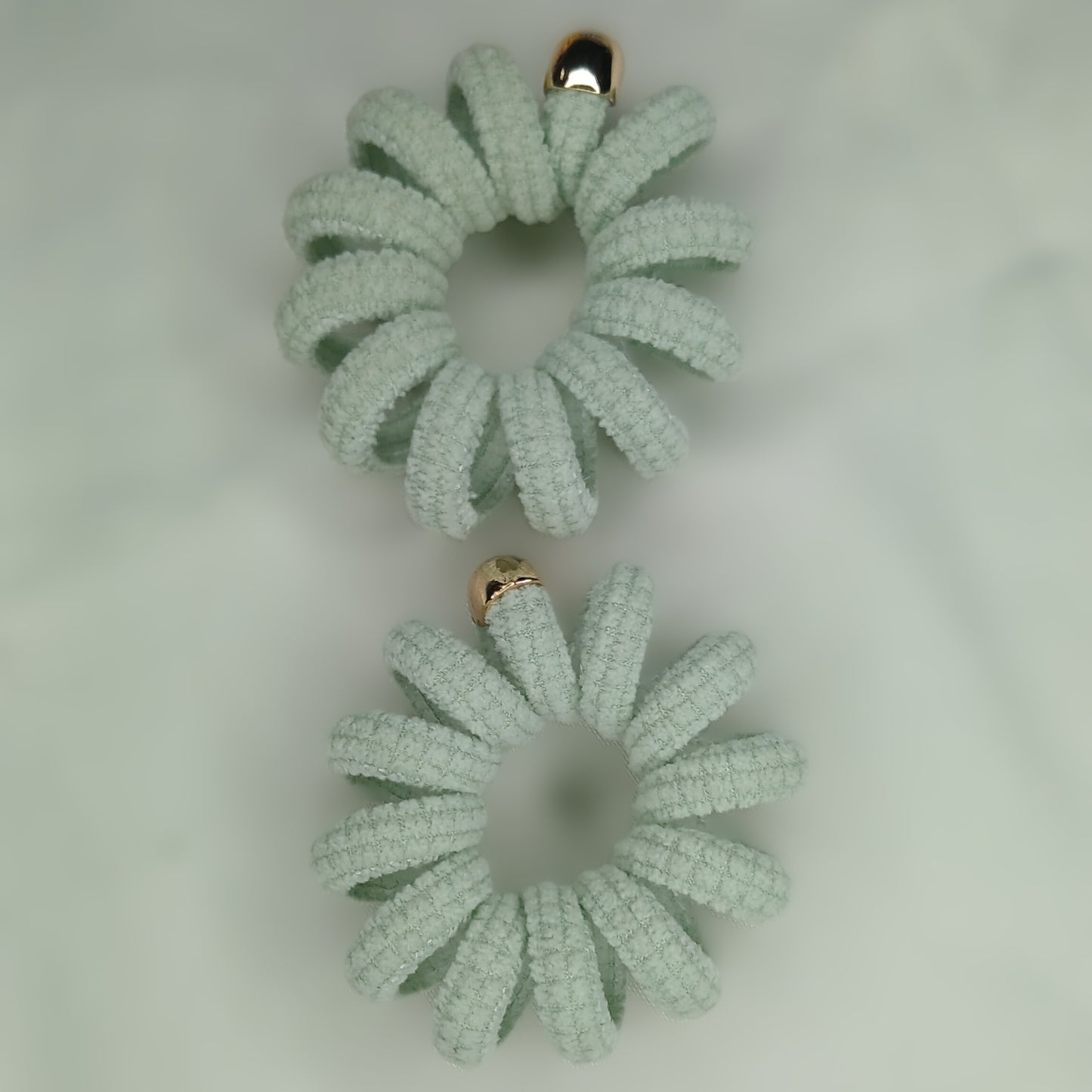 Spiral Pastel Hair Ties – Fluffy Chenille Bands