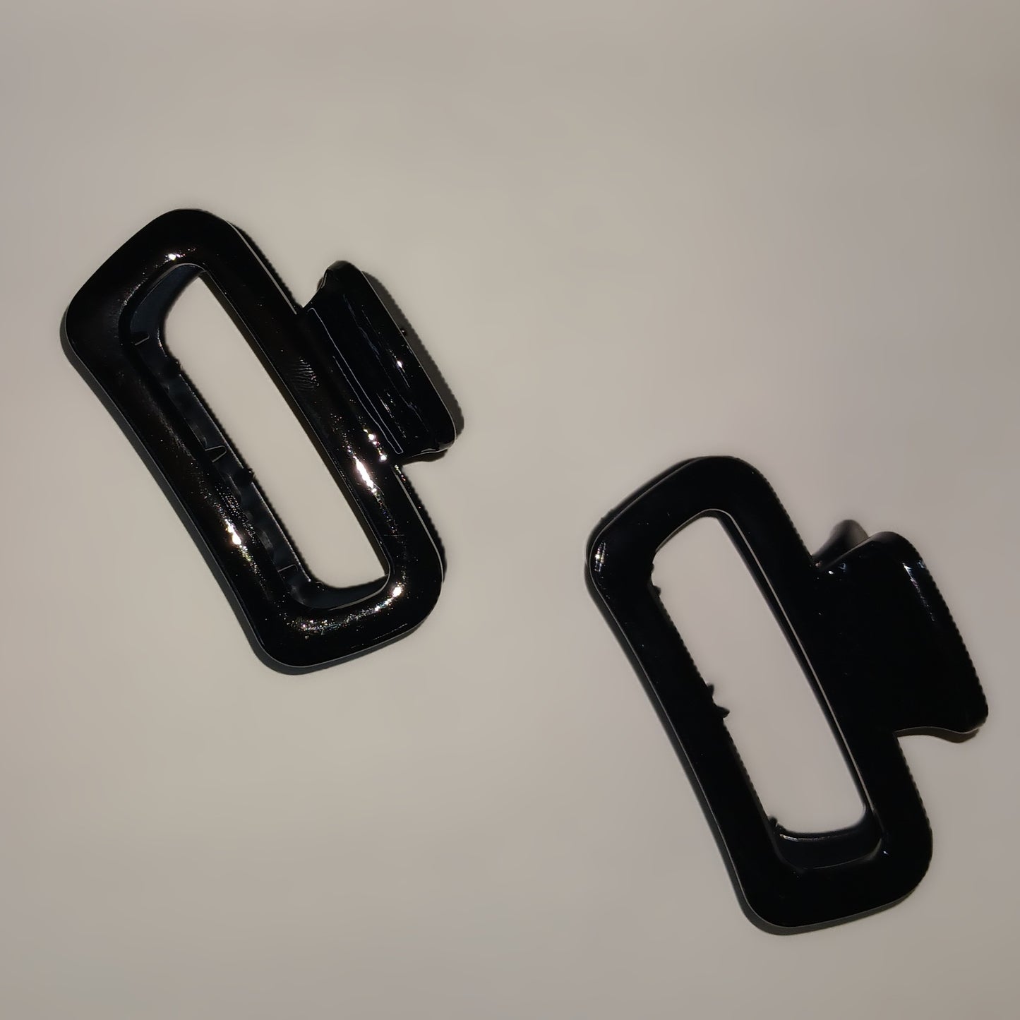 Mini Shine Black Claw Clips – Rectangle Hair Clips