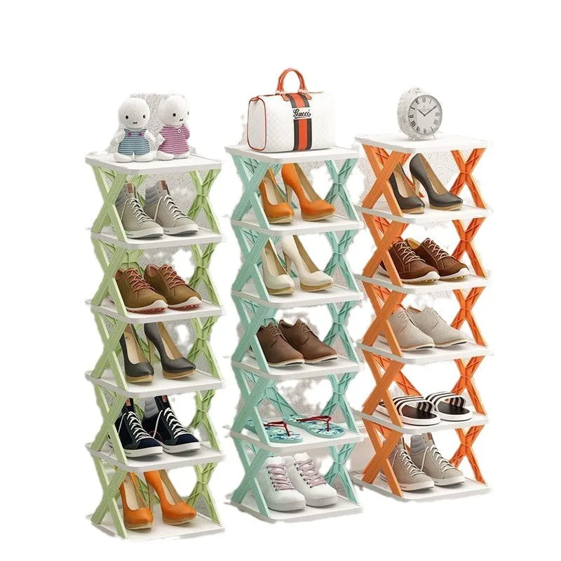 Shoe Storage Boxes - Stackable Plastic Shoe Organizer for Closet