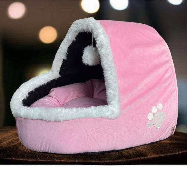LuxVelvet Heated Pet House - Soft & Cozy Winter Retreat for Cats and Dogs