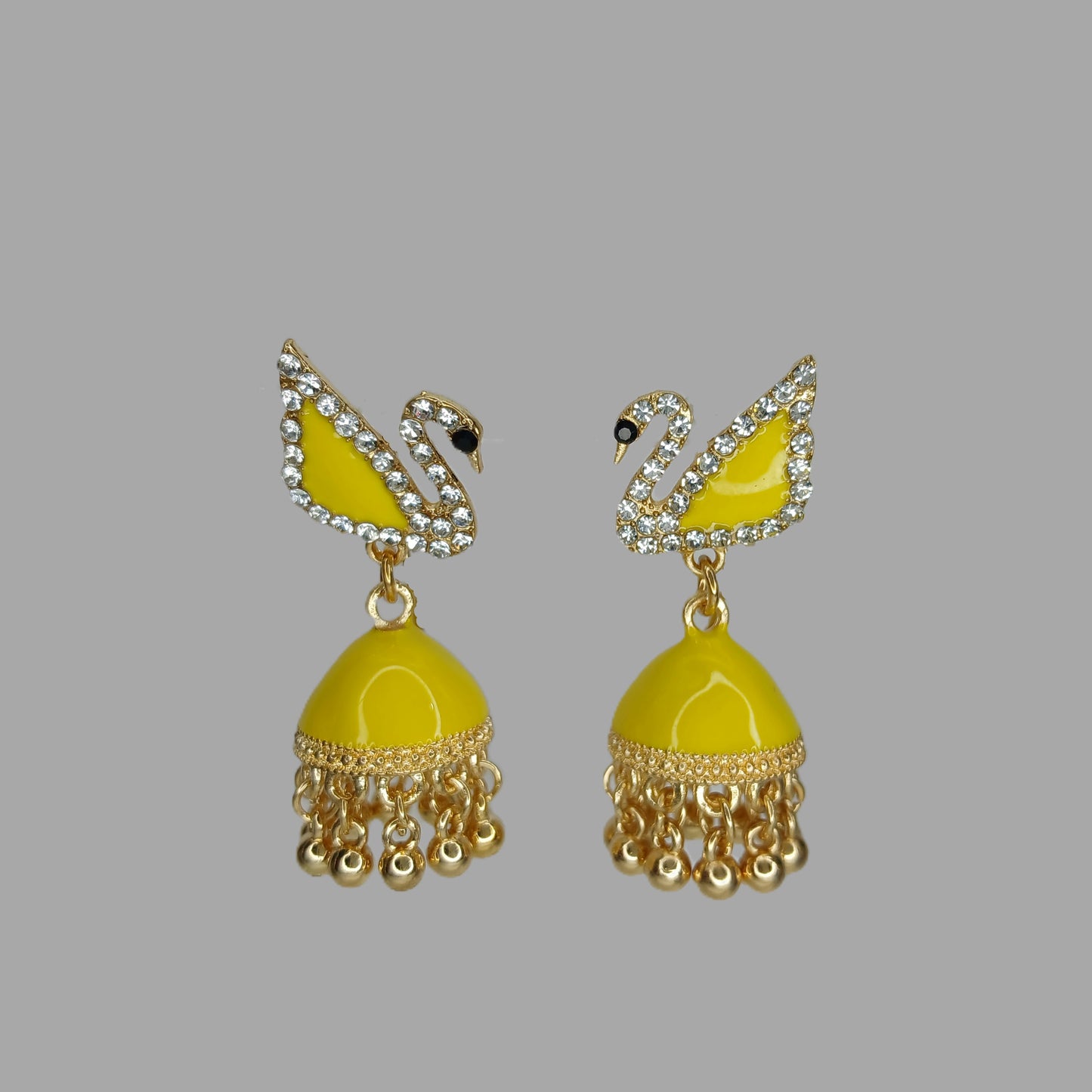 Elegant Swan Jhumka - Earrings