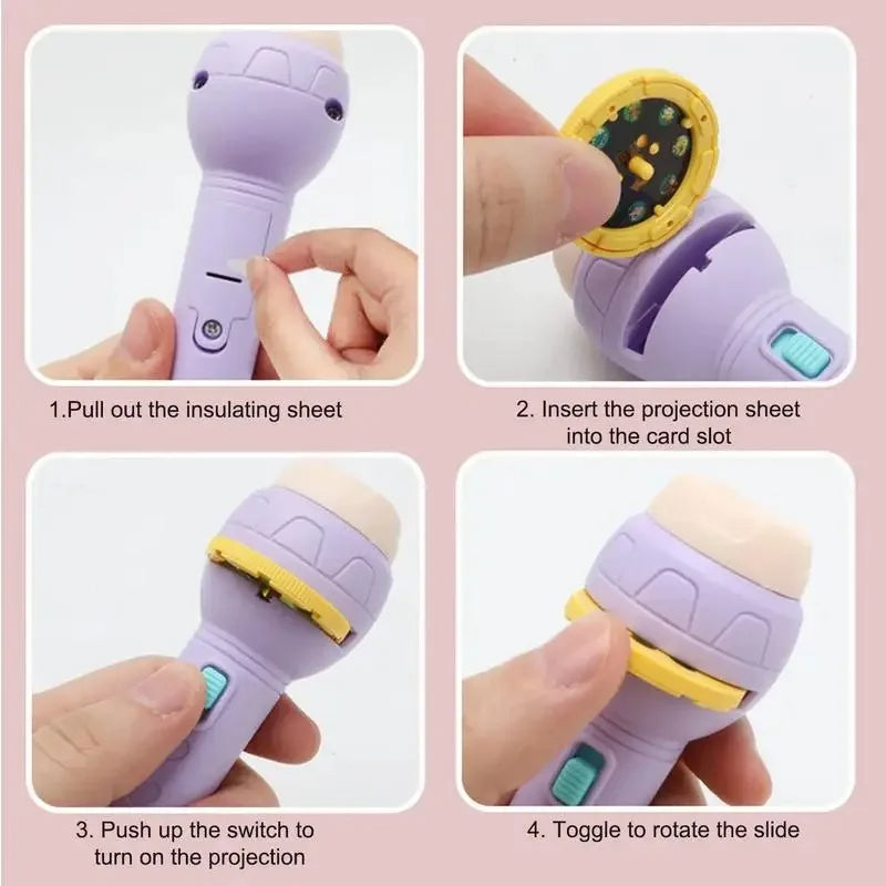 Kids Slide Projector Flashlight: Dinosaur & Animal Images
