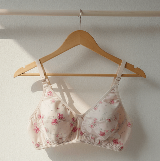 non padded bra for comfort and support
wire free full coverage bra for women