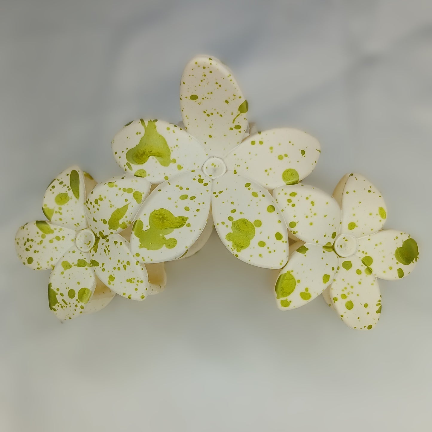 Lotus Flower Claw Hair Clips – Matte Finish with Golden Speckles