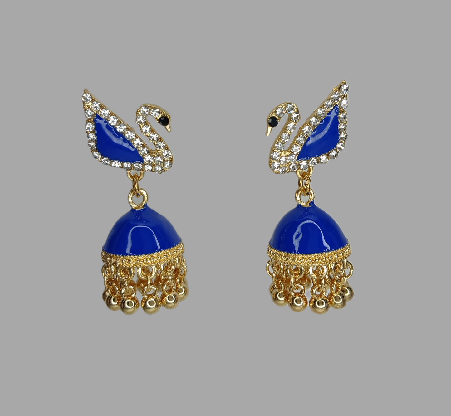 Elegant Swan Jhumka - Earrings
