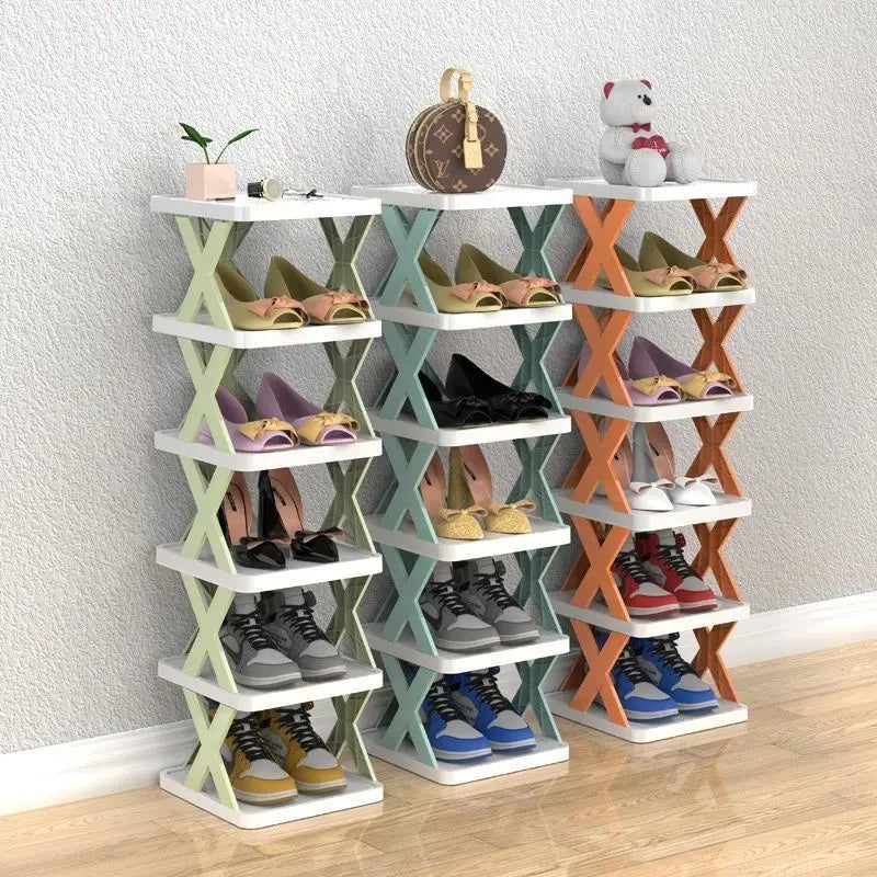 Shoe Storage Boxes - Stackable Plastic Shoe Organizer for Closet