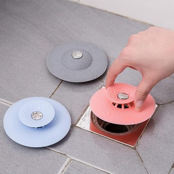 Silicone Sink Hair Strainer & Floor Drain Stopper
