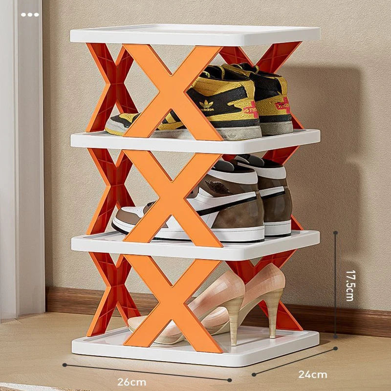 Shoe Storage Boxes - Stackable Plastic Shoe Organizer for Closet