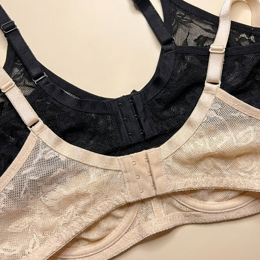 Premium Floral Net/Lace Comfort Bra – Full Coverage Wireless