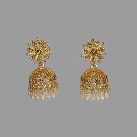 Elegant Gold Jhumka - Earrings
