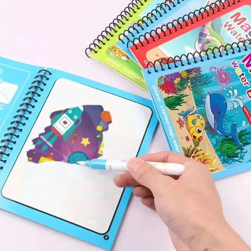 Magic Water Drawing Book with Pen