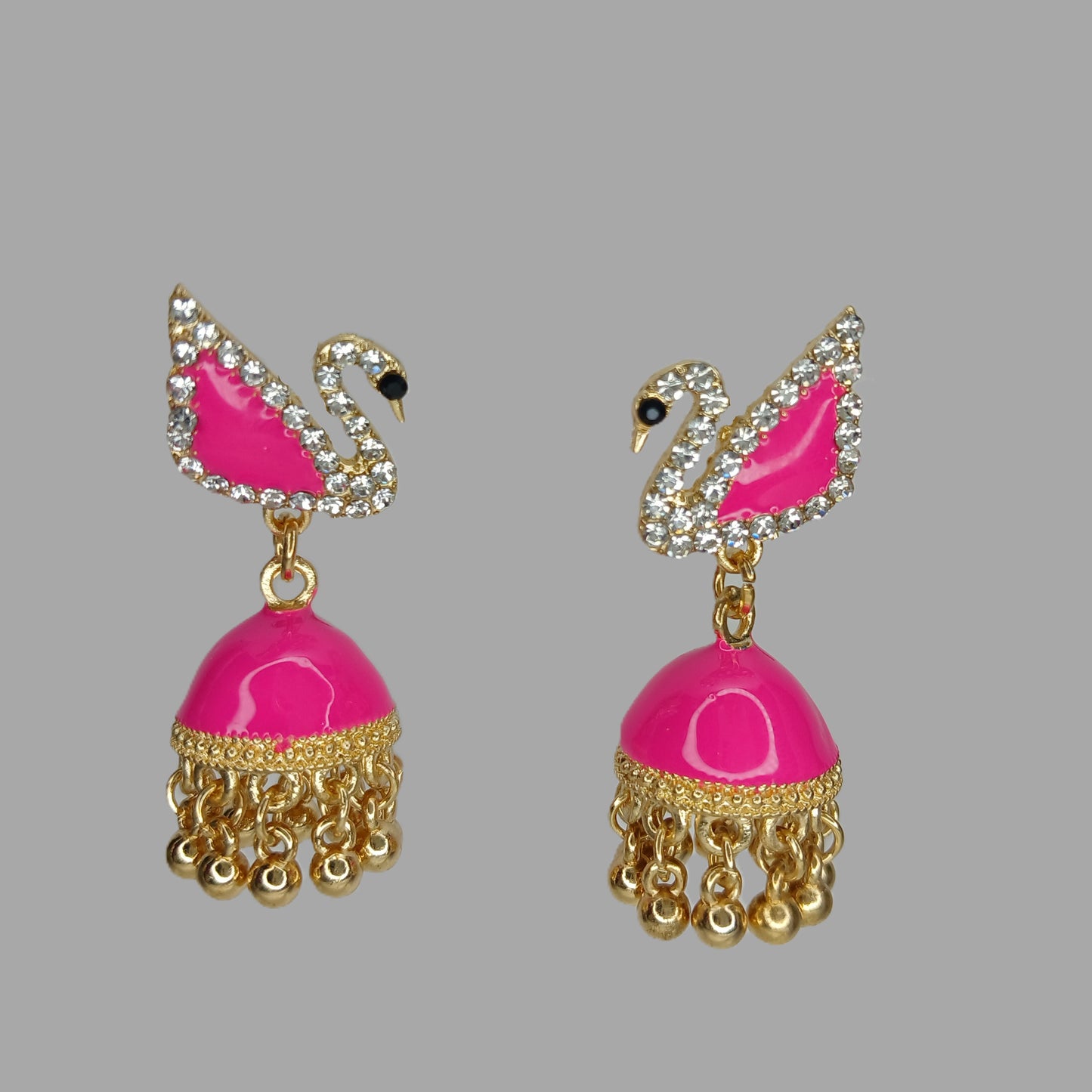 Elegant Swan Jhumka - Earrings