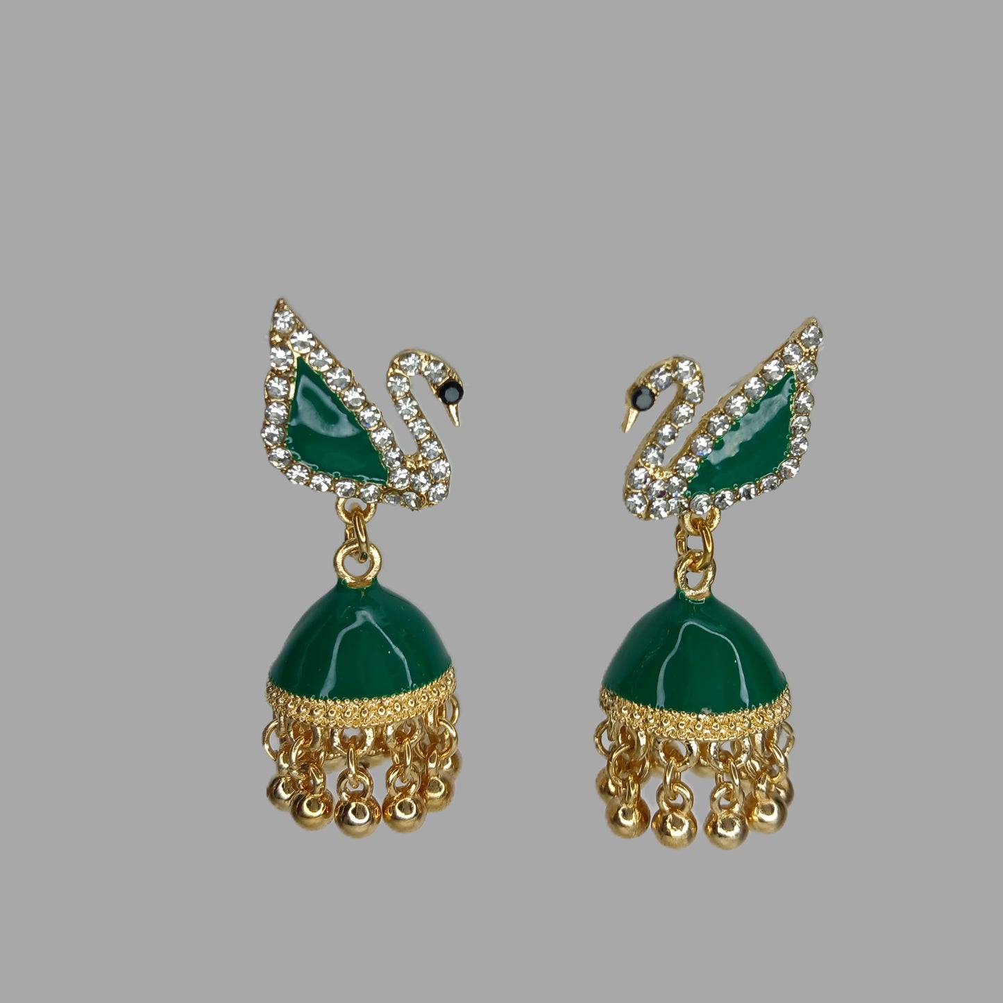 Elegant Swan Jhumka - Earrings