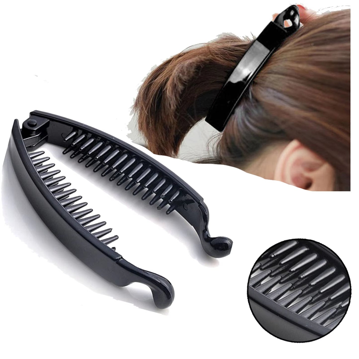 Classic Black Banana Hair Clip
