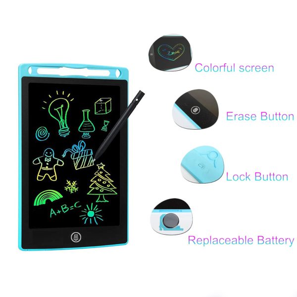 8.5-Inch Multi-color Erasable Colorful LCD Drawing & Writing Tablet for Kids