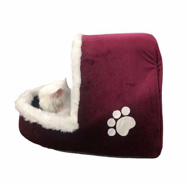 LuxVelvet Heated Pet House - Soft & Cozy Winter Retreat for Cats and Dogs
