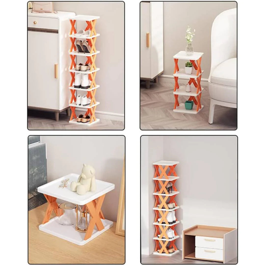 Shoe Storage Boxes - Stackable Plastic Shoe Organizer for Closet